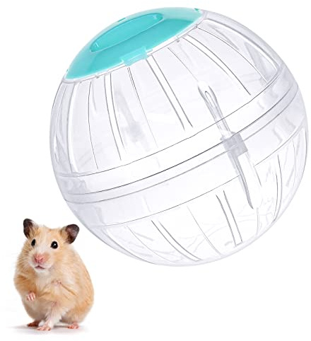 FANKUTOYS Hamster Exercise Ball, 5.7 Inch Transparent Running Wheel for Dwarf Hamsters to Reduce Boredom and Increase Activity