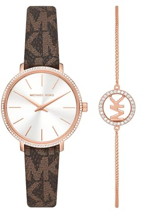 Michael Kors MK1036 Ladies Pyper Watch and Bracelet Gift Set