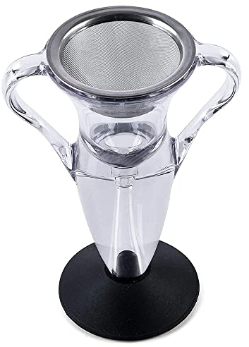 SagaSave Juego de decantador de vino con asas dobles+base, 100ml Decantador de vino aireador vino tinto regalos