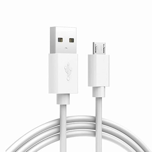 CABLEPELADO Cable Micro USB Sincroniza y Carga | Transferencia de Datos 480 Mbit/s | Compatible con Samsung, HTC, Sony, Motorola, LG, Nokia, Kindle, PS4, Xbox One | Blanco | 3 Metros