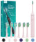 YteaTh Elektrische Zahnbürste Schallzahnbürste - Eine Ladung für 180 Tage Zahnbürste Elektrisch, Shcall Electric Toothbrush Mit 6 Ersatzbürsten, 5 Putzmodi, Timer (Rosa)