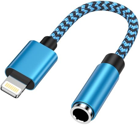 Lightning to 3.5mm Headphone Jack Adapter, [MFi Certified] iPhone Headphone Jack Aux Adapter Dongle Audio Cable Earphone Converter Compatible with iPhone 14 Pro Max/14 Pro/14/13/12/11/SE/X/XS/XR/8
