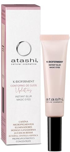 Atashi K-Bioferment Instant Blur | Contorno de Ojos Uplifting Magic Eyes | Reduce Bolsas, Ojeras, Tensa y Levanta el Párpado Superior | Con Pigmentos Iluminadores | 15ml