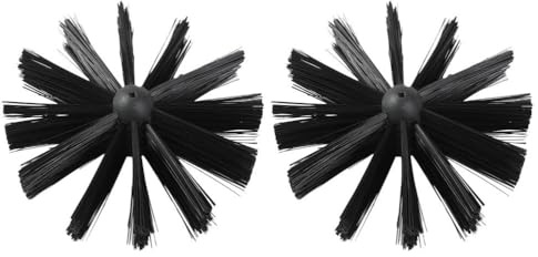 MAGICLULU 2pcs Chimney Cleaning Brush Kit 150mm Brush Head Flexible Rods for Fireplace and Boiler Cleaning Sturdy Nylon Bristles for Efficient Flue Sweeping