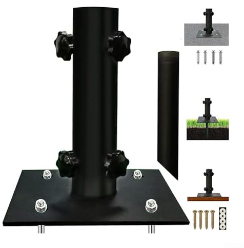 Patio Umbrella Stand Multifunctional, Heavy Duty Parasol Base, With Ground Spike Fixing, Table Umbrella Base For Multiple Scenes, Patio/Garden/Deck Porch