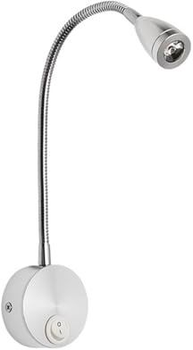 Lampada da Lettura LED da Parete Collo D’oca 3w Argento