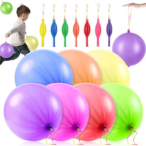 Kuvarix 50 Pièces Ballons Perforés Multicolore, Ballons de Baudruche de Frappe avec Elastiques Colorés, Ballon Anniversaire pour Decoration Anniversaire, Deco Mariage, Fete