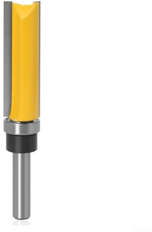 Yhenlovtt Fraise à défoncer avec tige de 8 mm pour le travail du bois avec roulement supérieur, fraise incurvée en carbure cémenté pour le routage de motifs et pour la finition des bords (50 mm)