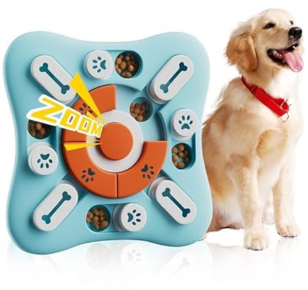 Applearwen Hunde Intelligenzspielzeug, Interaktiver Futterspender Puzzle,Quietschen für Kleine Mittlere Große Hunde und Katzen,langsamer Futterspender für Hunde für IQ-Training