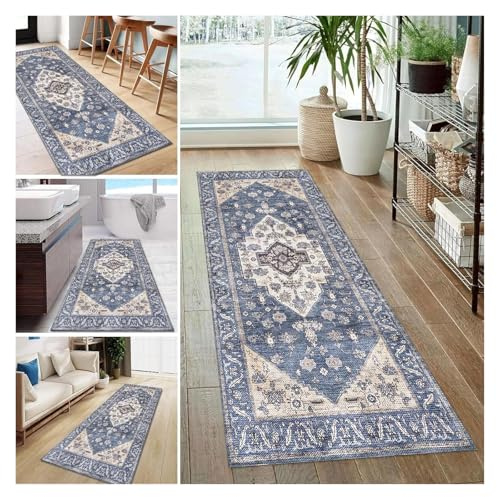 WTUIJQW Tappeti per corridoi e cucine, Lunghi 300 cm 350 4 m 450 5 550 6 Tappeti lavabili for ingresso Guide for pavimenti da cucina(70x350cm/2.3ftx11.5ft)