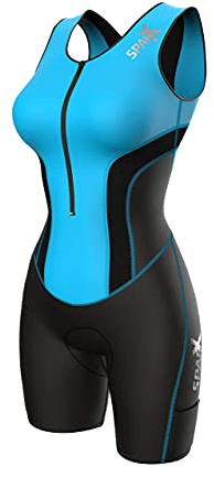 Sparx Women Triathlon Suit Tri Short Racing Cycling Swim Run (Medium, Aqua)
