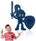 Yourlivingart Wanduhr Kleiner Ritter-Blau, Kinderuhr, Uhr für Kinderzimmer