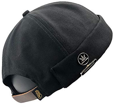 Youth Boy Girl Docker Beanie Hat Adjustable Leather Buckle Vintage Style Brimless Cuffed Cap Skullcap - - 21.6/23.6 Head Circumference