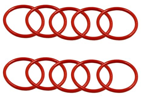 MACHSWON 30 Pcs Silicone O-Rings Gasket Rings Seal Grommets Gasket 36mm OD 33mm ID 1.5mm Width Silicone Washer Round Sealing Ring Red