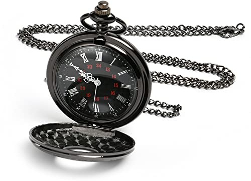 Vicloon Reloj de Bolsillo Vintage Con Cadena, Antiguo, Regalo para Cumpleaños, Aniversario, Navidad, Día del Padre