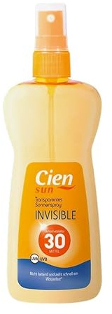 Cien Sun Transparentes Sonnenspray Invisible Lsf 30 Hoch I 200 ml I Wasserfest I Nicht fettend I Zieht schnell ein