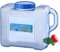 Umikk 5L~22L Camping Wasserkanister, Wasserbehälter mit Hahn, Tragbarer Trinkwasserkanister, Wassertank Camping mit Griffen, Wasserkanister BPA-frei, für Outdoor Reise Hause Trinkder Speicher-Eimer