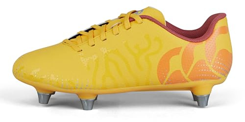 Canterbury Kid's Speed Infinite Team Junior Soft Ground Rugby Boot Amber Yellow Orange Crush Mars Dust