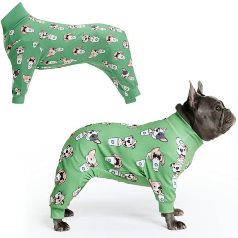 Spark Paws Dog Pajama, Dog Recovery Suit Male, Onesie, Ultra-Soft and 4-Way Stretch, for Small Medium and Large Breeds - Pup Cup - XL