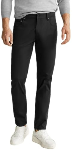 VEQUÈ Pantaloni Uomo Cotone Elasticizzati Invernali Felpati Termici Jeans Comodi Imbottiti in Pile Vestibilita' Regolare Taglie dalla 46 alla 60 (IT, Numero, 46, Regular, Regular, Nero)