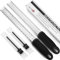 Zaxiva Râpe Zesteur 2 pièces, Rapeuse fromage inox, Râpe à fromage, parmesan, citron, muscade, avec couvercle protecteur, poignée antidérapante, lavable au lave-vaisselle, multifonction