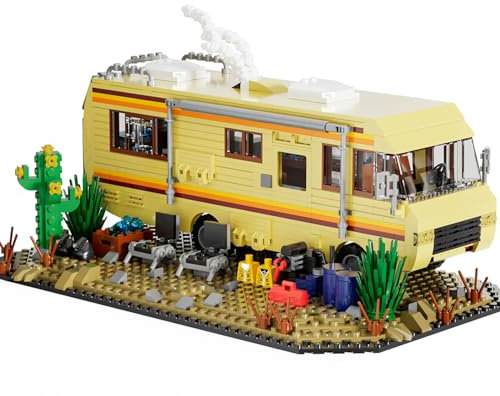 TOY PLAYER Breaking Bad RV Ideas Bauset, MOC verbesserte Klassische Szene, Kreatives Motorhome Bus Baustein Set für Erwachsene und Breaking Bad Fans