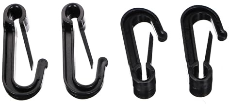 SIXTOL Car Net Hooks | Crochets de Fixation pour Filet de Coffre | Lot de 10 pièces | Pièce de Rechange | Noir