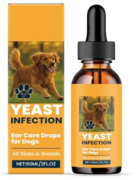 Hundeohrpflege-Tropfen, Ohrenschmalzgeruch, Hundeohr lindert Entzündungen, Reiniger Rmf898 (Yellow, 60ml)