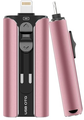 MFi Certified 256GB Flash Drive for iPhone USB Memory Stick Thumb Drives, High Speed USB Stick iPhone Flash Drive for Photos Videos,Photo Stick External Storage for iPhone/iPad/Android/Laptop (Pink)