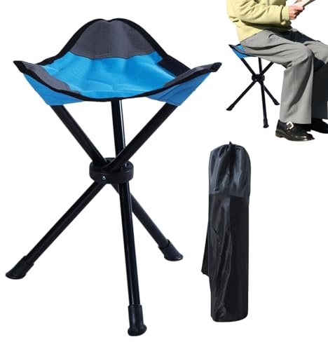 Générique Chaise À Trois Pieds - Tabouret À 3 Pieds en Tissu Oxford - Chaises Pliantes Légères - pour Jardin Camping Pêche Randonnée Concert Chasse Festival Voyage Plage Pique-Nique Parc Extérieur
