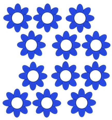 KACCDE 12 amortiguadores de raqueta de tenis, forma de flor, amortiguadores de cuerda de silicona, amortiguadores de squash, amortiguadores de raqueta fáciles de usar
