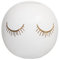 Bloomingville Spardose Audrey süße runde Moneybox mit Wimpern Ø 9,5 x H 10 cm, weiß, Keramik