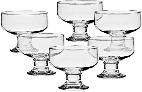 6 x Eisschale Set Dessertschale Eisbecher Glas Riviera transparent 260ml Gelato Vero