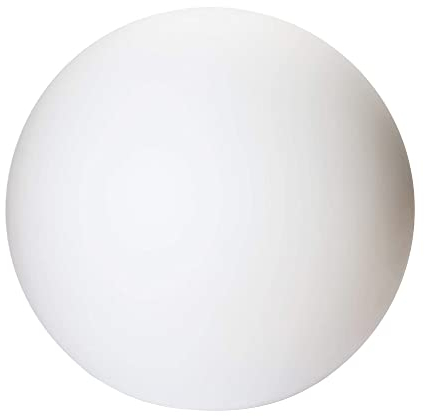 Vetro di ricambio come paralume (Ø 200 mm), bordo dritto 80 mm, sfera di vetro, opale, bianco opaco