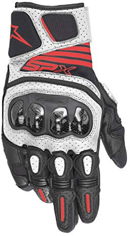 Alpinestars Motorradhandschuhe Sp X Air Carbon V2 Glove Black White Red Fluo, Schwarz/Weiß/Rot, XL