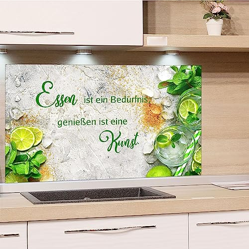 GRAZDesign Spritzschutz Küchenrückwand Glas Küche für Herd & Küchenspüle, Glasplatte für Rückwand Küchenwand Wandschutz | 60x60cm