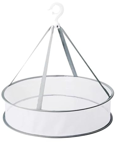 KGDUYC 1 Pieza Doble Secador Colgante, Red de Secado Colgante, Estante de Secado Colgante, Red de Secado Colgante de Malla Plegable, Plegable, Redondo (Pequeño)
