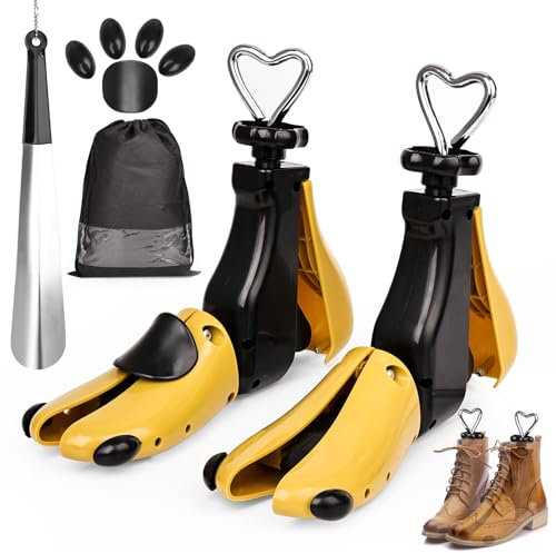 Ostyel 2 Pieces Shoe Stretcher, Shoe Tree for Women and Men, Adjustable Width and Length Shoe Widener, Solve the Problem of Tight and Rubbing Shoes, Shoe Expander for Boots, Sneakers, Trekking Shoes