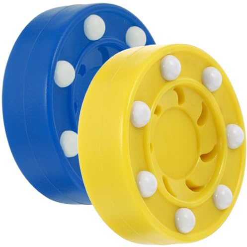 SUPVOX 2 Dischi da Hockey in Plastica ABS per Allenamento Hockey su Ghiaccio, Caratteristiche Antiscivolo e Superficie Piatta per Giochi Sportivi