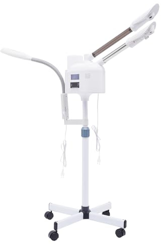Vapore viso 3 in 1, 750 W, vaporizzatore professionale, vapore, sauna facciale, vapore, con lampada germicida da da salone, per casa, ospedali, saloni di bellezza