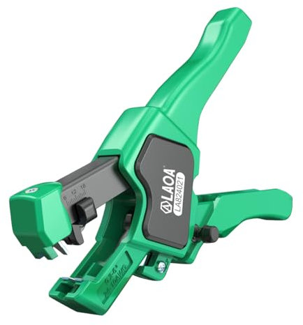 LAOA Pelacables automático profesional con cuchillas de acero SK5, longitud de pelado ajustable de hasta 18 mm, tecnología de doble corte para precisión y durabilidad