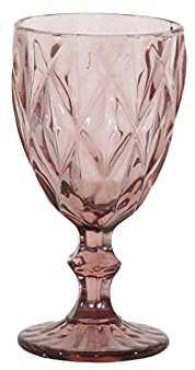 Wine Glass Vase Clear Crystal Glass Vase Living Room Restaurant Table Vase Dried Flower Vase/Blue 9 * 9 * 17CM (Color:)
