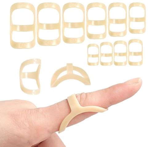 GNHG 10 Pcs Férula Dedo,Férula Para Dedo En Gatillo Cómoda,Férula Para Dedo En Gatillo,Soporte Para Pulgar Para Soporte y Protección De La Artritis,Dedo En Gatillo (10 Tamaños)