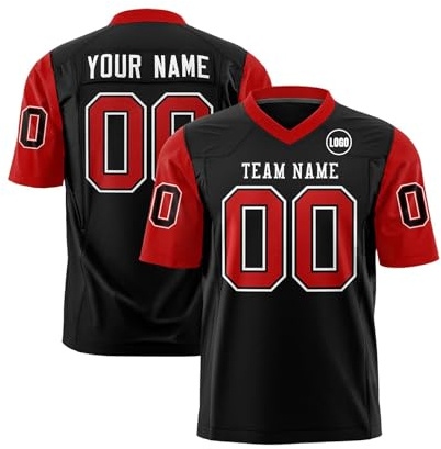 Genérico Camisetas Rugby Personalizadas con Nombre del Equipo número y Logotipo, Uniforme Fútbol Americano Impreso Personalizado para Adultos jóvenes y preescolares.