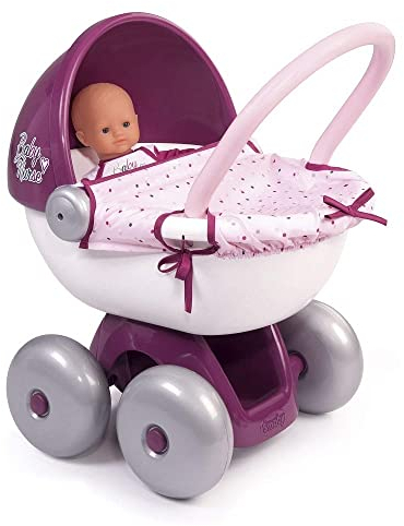 Smoby-Smoby-220348 – Baby Nurse – Silla de Paseo – Ruedas silenciosas, Color Ciruela, 30.5 x 40.6 x 71.1 centimètres (220348)