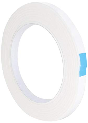 KLEBESHOP24 MONTAGEKLEBEBAND DOPPELSEITIG | 2 mm dick | 2 m auf Rolle | Stark klebend | Weiß / 9 mm Breite