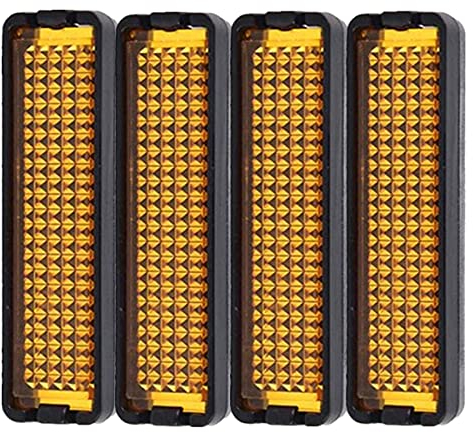 4 Stück Fahrrad-Reflektor, Sicherheits-Nacht-Fahrradpedal-Reflektoren, universal, reflektierendes Fahrradzubehör (5,3 x 1,5 cm)