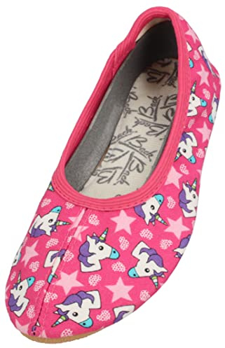 Beck Fille Cheval Rose Chaussures de gymnastique, Rose Bonbon, 32 EU