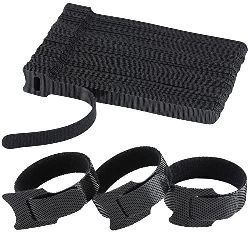 MVYC 120PCS 6 Inch Reusable Cable Ties Wire Ties Cord Organizer Cable Organizer Adjustable Management Black