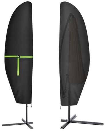 Neuradical Housse de parasol pour parasol déporté - Coupe-vent - Robuste - Grande protection pour parasol de 1 à 3 m - Résistante aux UV - Étanche - Fermeture éclair